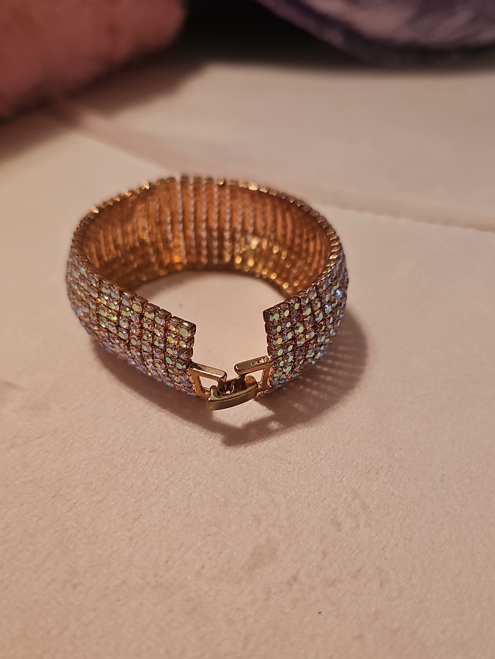 Anthropologie Aurora Borealis Crystal Cuff Bracelet - Picture 6 of 6